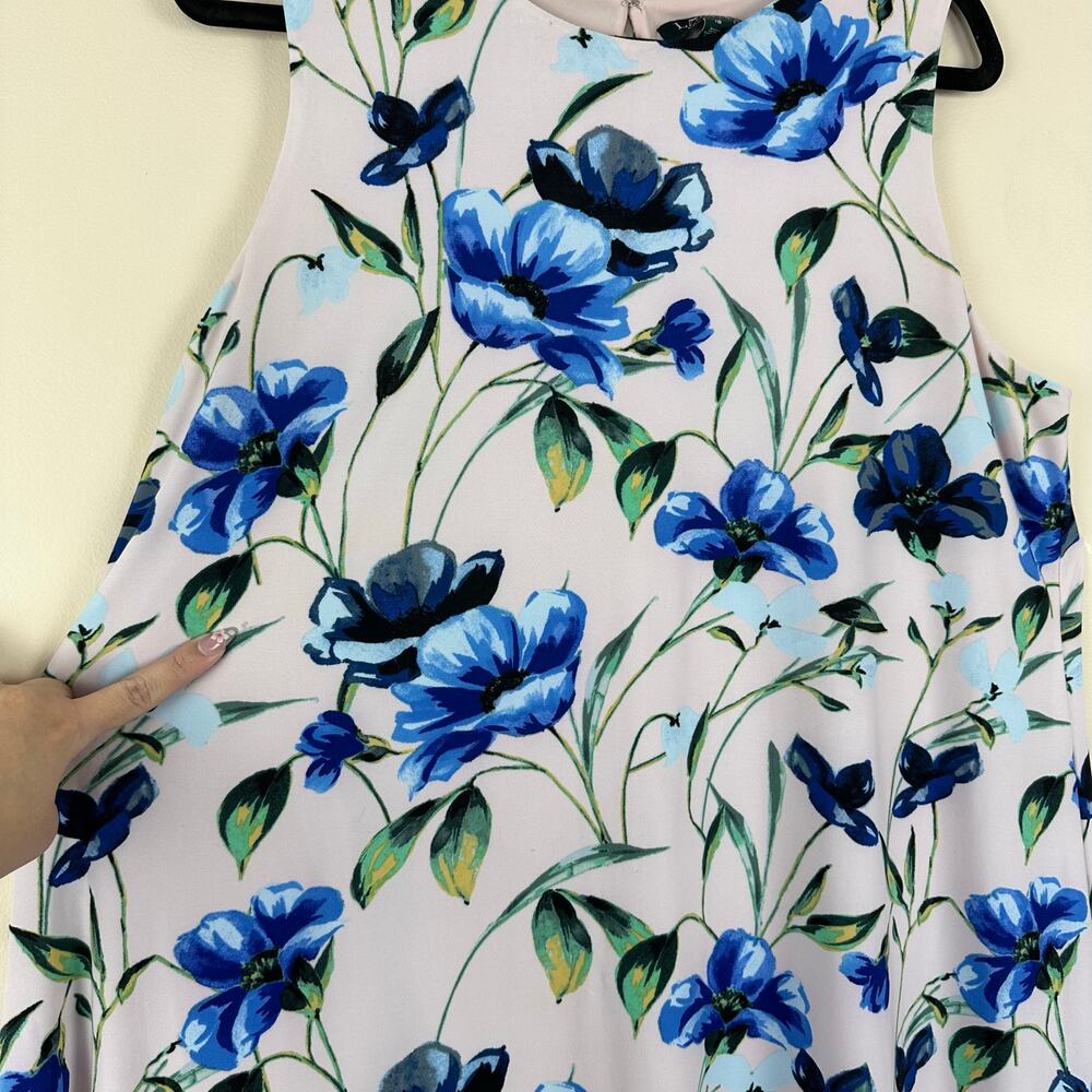 Lauren Ralph Lauren Womens Floral A-Line Dress Size 18 Stretch Coastal Grandma - Picture 10 of 10